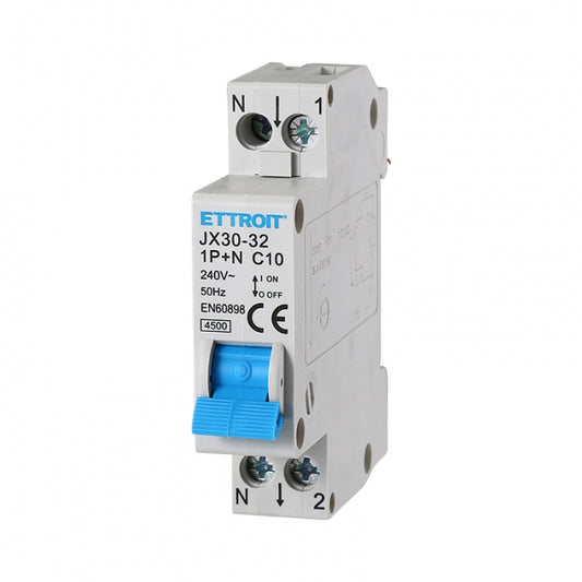 ETTROIT INTERRUTTORE MAGNETOTERMICO 1P+N 10A 220V 4.5KA | JX151040