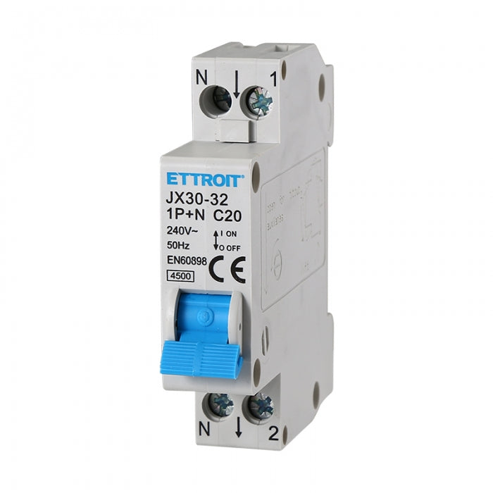 ETTROIT INTERRUTTORE MAGNETOTERMICO 1P+N 20A 220V 4.5KA | JX152040