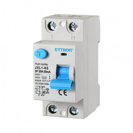 Ettroit Interruttore Differenziale Puro 2P 25A 30mA 220V-6KA | JX322561