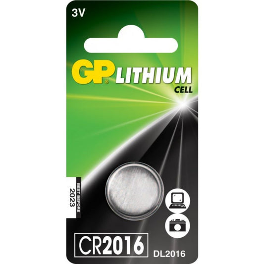 GP Battery | GP 2182 | Batteria al Litio a Bottone 3V CR2016  DL2016(Blister 1 Pezzo)