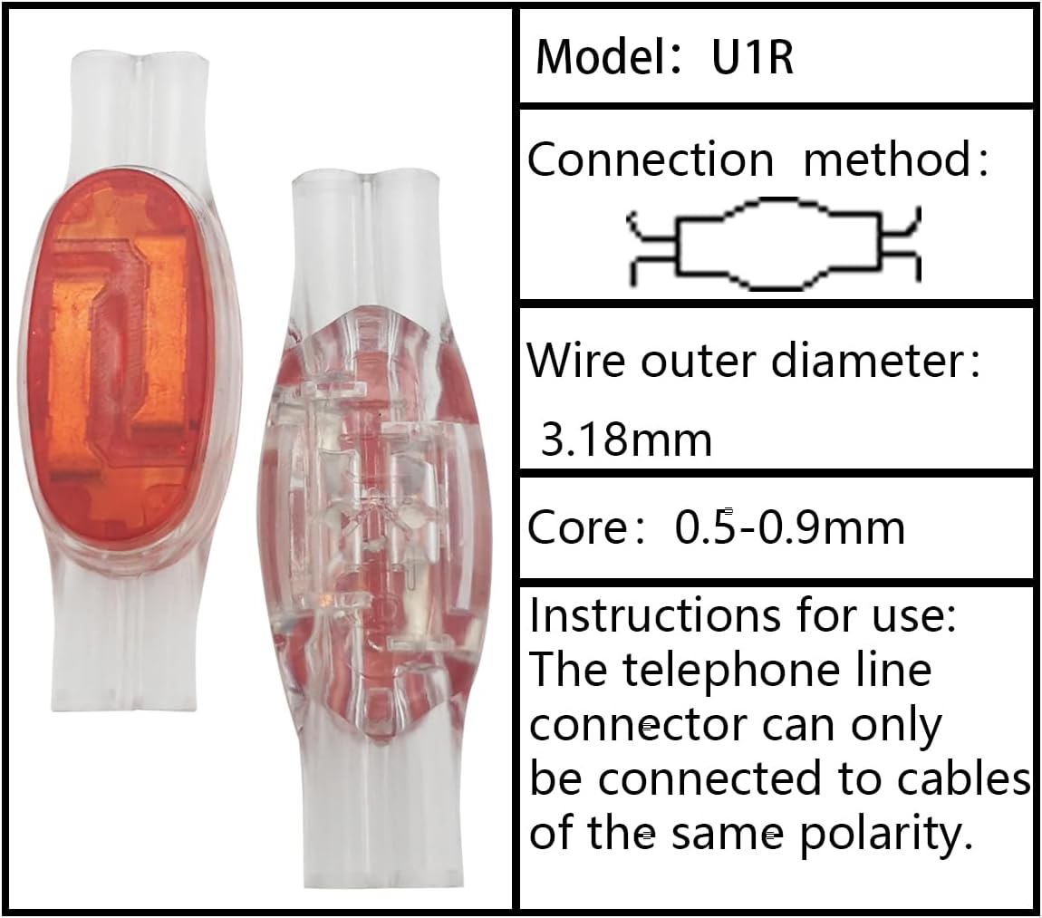 NR 10 Connettore a Crimpare, CON-1UR Connettore del filo Arancia, 10pezzi Connettore con Gel, Connettore di Giunzione, Connettore per Cavo