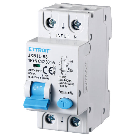 Ettroit Magnetotermico Differenziale 1P+N 32A 30mA 220V-6KA CLASSE A | JX273264