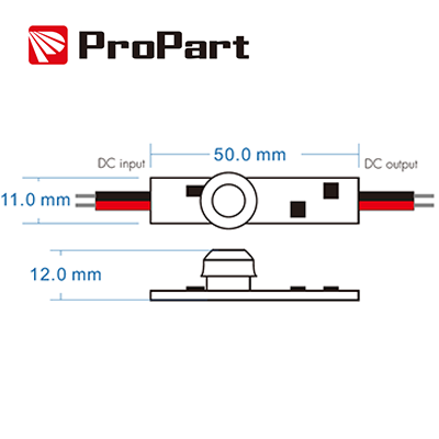 Sensore Switch PIR di movimento - MAX 24V/72W