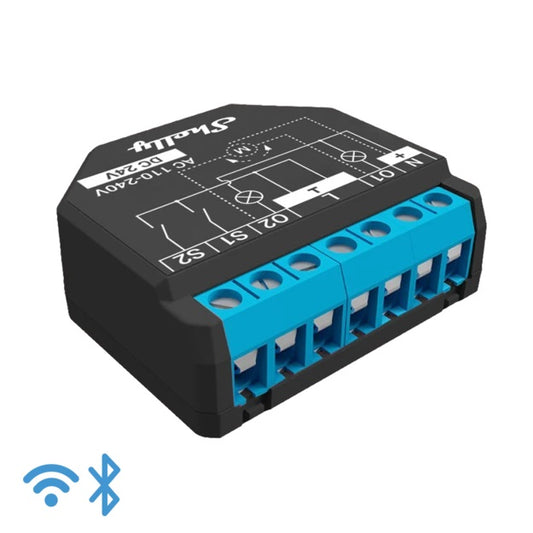 Serie Retrofit - Plus & Mini - Shelly Plus 2PM - Smart Relay Tapparelle 16A AC/DC WiFi + PM